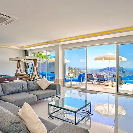 Akbel 3 Bedroom Seaview With Private Pool Hot Tub Vilă Kalkan