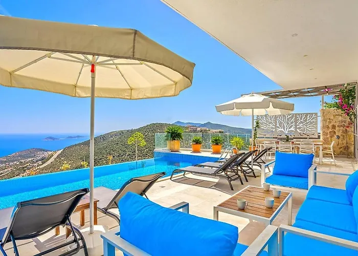 Akbel 3 Bedroom Seaview With Private Pool Hot Tub 别墅 卡尔坎